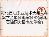 河北石油职业技术大学一年奖学金最多能拿多少(河北石油职大最高奖学金)