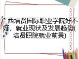 广西培贤国际职业学院好不好，就业现状及发展趋势(培贤职院就业前景)
