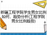 新疆工程学院学生男女比例如何，趋势分析(工程学院男女比例趋势)