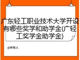 广东轻工职业技术大学开设有哪些奖学和助学金(广轻工奖学金助学金)