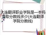 大连翻译职业学院是一本吗录取分数线多少(大连翻译学院分数线)