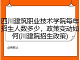 四川建筑职业技术学院每年招生人数多少，政策变动如何(川建院招生政策)