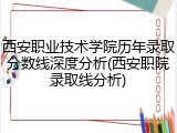 西安职业技术学院历年录取分数线深度分析(西安职院录取线分析)