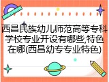 西昌民族幼儿师范高等专科学校专业开设有哪些,特色在哪(西昌幼专专业特色)