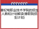 曹妃甸职业技术学院的招生人数和计划解读(曹职院招生计划)