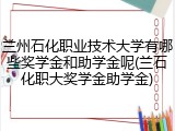 兰州石化职业技术大学有哪些奖学金和助学金呢(兰石化职大奖学金助学金)