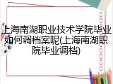上海南湖职业技术学院毕业如何调档案呢(上海南湖职院毕业调档)