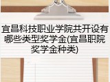 宜昌科技职业学院共开设有哪些类型奖学金(宜昌职院奖学金种类)