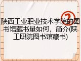 陕西工业职业技术学院的图书馆藏书量如何，简介(陕工职院图书馆藏书)