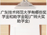 广东技术师范大学有哪些奖学金和助学金呢(广师大奖助学金)