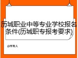 历城职业中等专业学校报名条件(历城职专报考要求)