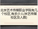 北京艺术传媒职业学院有几个校区,有多少人(京艺传媒校区及人数)