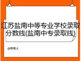 江苏盐南中等专业学校录取分数线(盐南中专录取线)