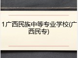 1广西民族中等专业学校(广西民专)