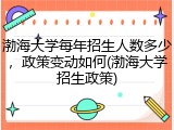 渤海大学每年招生人数多少，政策变动如何(渤海大学招生政策)