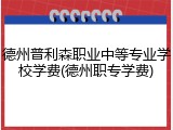 德州普利森职业中等专业学校学费(德州职专学费)