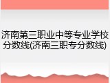 济南第三职业中等专业学校分数线(济南三职专分数线)