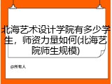 北海艺术设计学院有多少学生，师资力量如何(北海艺院师生规模)