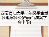 西南石油大学一年奖学金最多能拿多少(西南石油奖学金上限)