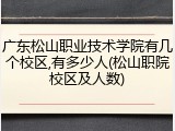 广东松山职业技术学院有几个校区,有多少人(松山职院校区及人数)