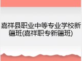 嘉祥县职业中等专业学校新疆班(嘉祥职专新疆班)