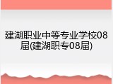 建湖职业中等专业学校08届(建湖职专08届)