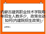 内蒙古建筑职业技术学院每年招生人数多少，政策变动如何(内建院招生政策)