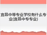 宜昌中等专业学校有什么专业(宜昌中专专业)