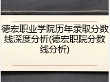 德宏职业学院历年录取分数线深度分析(德宏职院分数线分析)