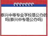 泰兴中等专业学校是公办的吗(泰兴中专是公办吗)