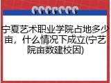 宁夏艺术职业学院占地多少亩，什么情况下成立(宁艺院亩数建校因)