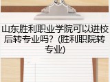 山东胜利职业学院可以进校后转专业吗？(胜利职院转专业)