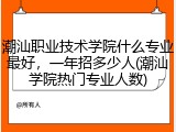 潮汕职业技术学院什么专业最好，一年招多少人(潮汕学院热门专业人数)