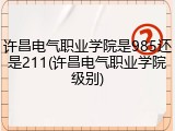 许昌电气职业学院是985还是211(许昌电气职业学院级别)