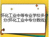怀化工业中等专业学校多少分(怀化工业中专分数线)