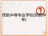民航中等专业学校(民航中专)