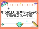 青岛化工职业中等专业学校学费(青岛化专学费)