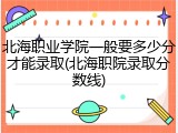 北海职业学院一般要多少分才能录取(北海职院录取分数线)