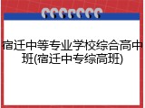 宿迁中等专业学校综合高中班(宿迁中专综高班)