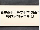 西安职业中等专业学校普高班(西安职专普高班)