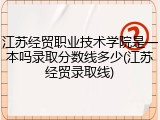 江苏经贸职业技术学院是一本吗录取分数线多少(江苏经贸录取线)
