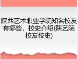 陕西艺术职业学院知名校友有哪些，校史介绍(陕艺院校友校史)