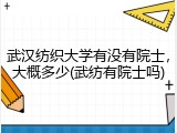 武汉纺织大学有没有院士，大概多少(武纺有院士吗)