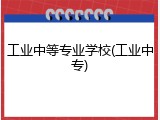 工业中等专业学校(工业中专)
