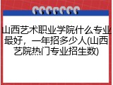 山西艺术职业学院什么专业最好，一年招多少人(山西艺院热门专业招生数)