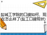 盐城工学院的口碑如何，现在怎么样了(盐工口碑现状)