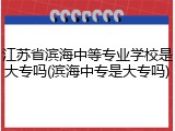 江苏省滨海中等专业学校是大专吗(滨海中专是大专吗)