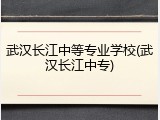 武汉长江中等专业学校(武汉长江中专)