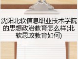 沈阳北软信息职业技术学院的思想政治教育怎么样(北软思政教育如何)