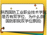 陕西国防工业职业技术学院是否有双学位，为什么(陕国防职院双学位原因)